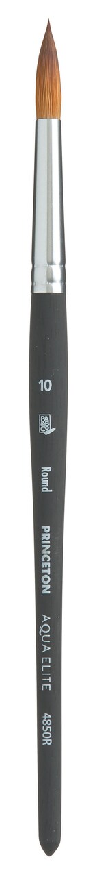 Princeton Series 4850 Aqua Elite Synthetic Watercolor Brush-Short Handle Round Size 10